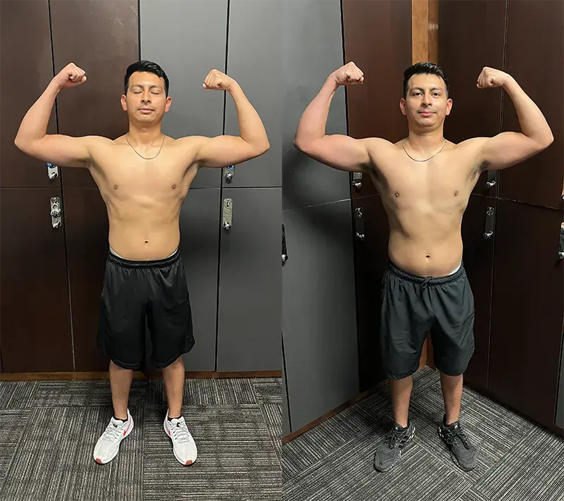 before and after of Manny